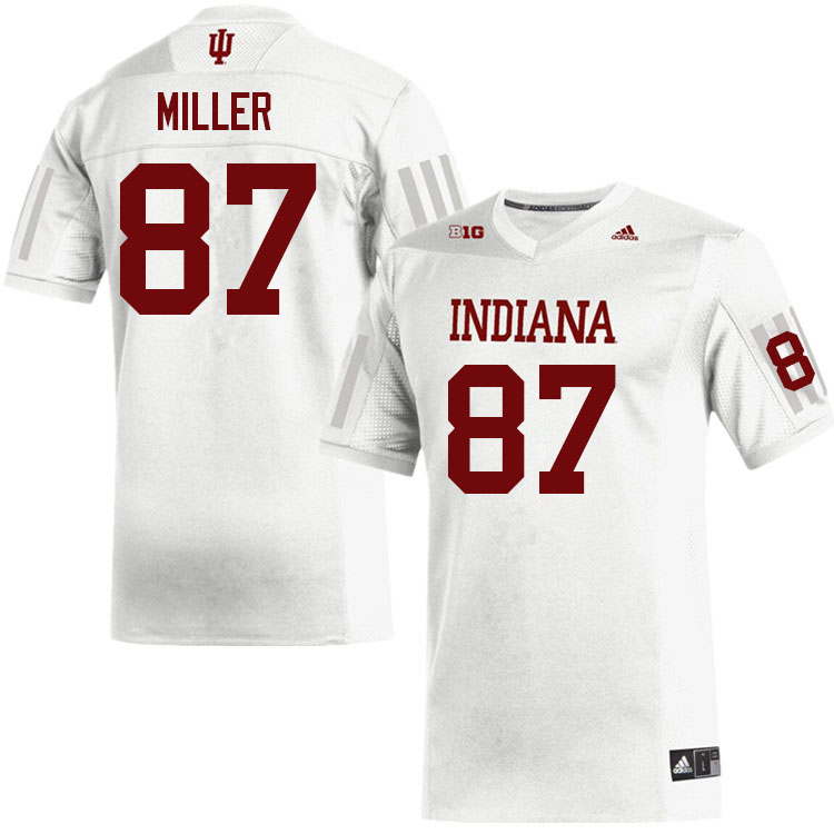 Men #87 Ryan Miller Indiana Hoosiers College Football Jerseys Sale-White